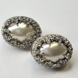 Silver and Crystal Clip Ons